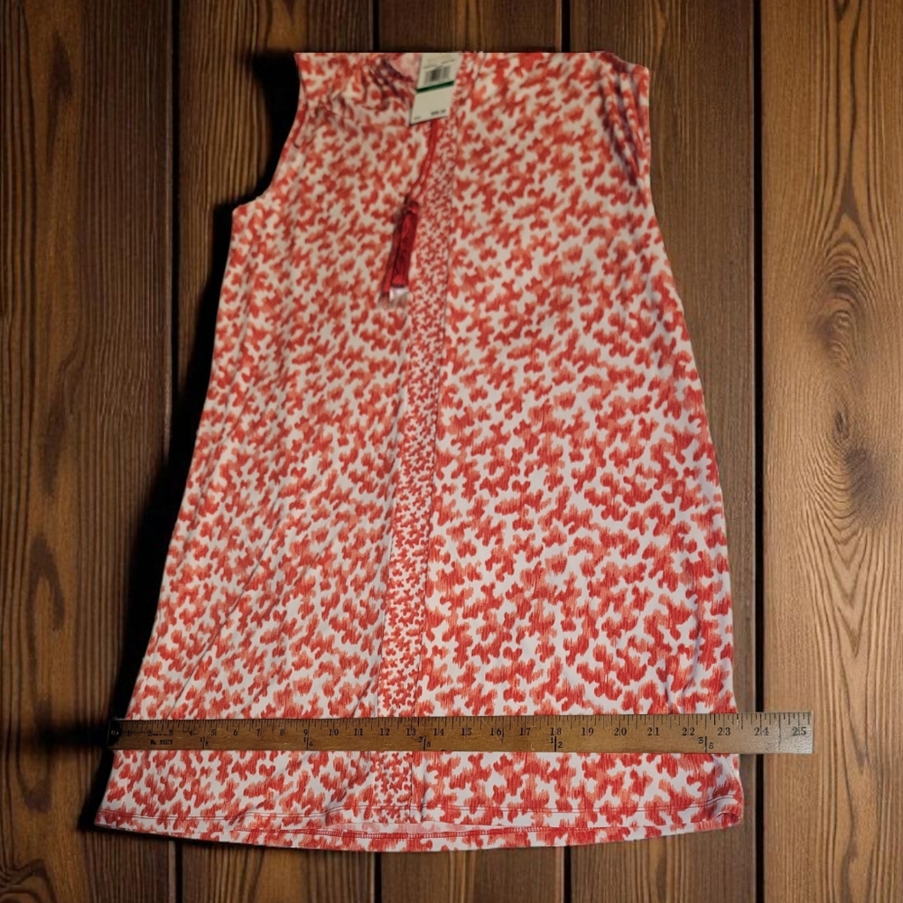 (NWT)Michael Kors Size Large Red and White Floral Womens Dress - Picture 3 of 8